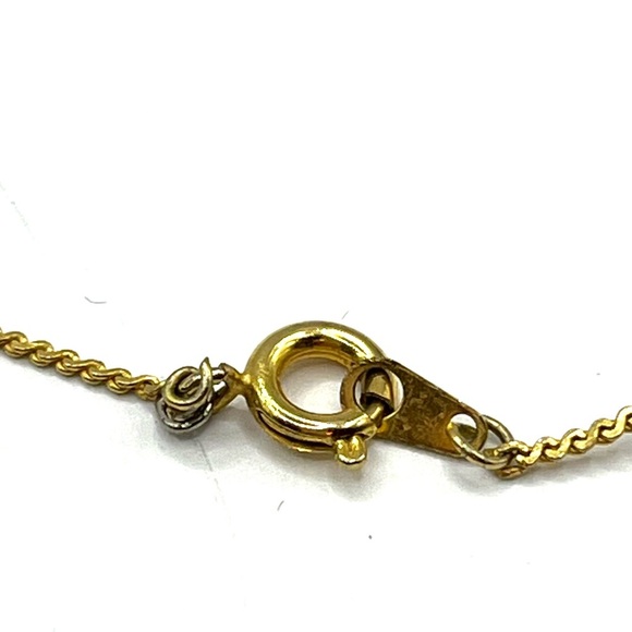 Elegant Gold Heart Pendant Necklace with Etched Floral and center Rhinestones - Picture 8 of 12